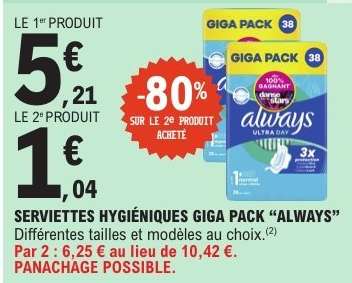 SERVIETTES HYGIÉNIQUES GIGA PACK “ALWAYS”