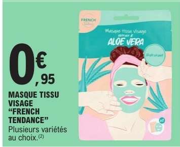 MASQUE TISSU VISAGE 'FRENCH TENDANCE'