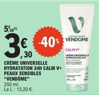 CRÈME UNIVERSELLE HYDRATATION 24H CALM V+ PEAUX SENSIBLES “VENDÔME”