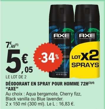 DÉODORANT EN SPRAY POUR HOMME 72H “AXE”