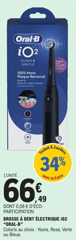 BROSSE À DENT ELECTRIQUE IO2 ORAL B