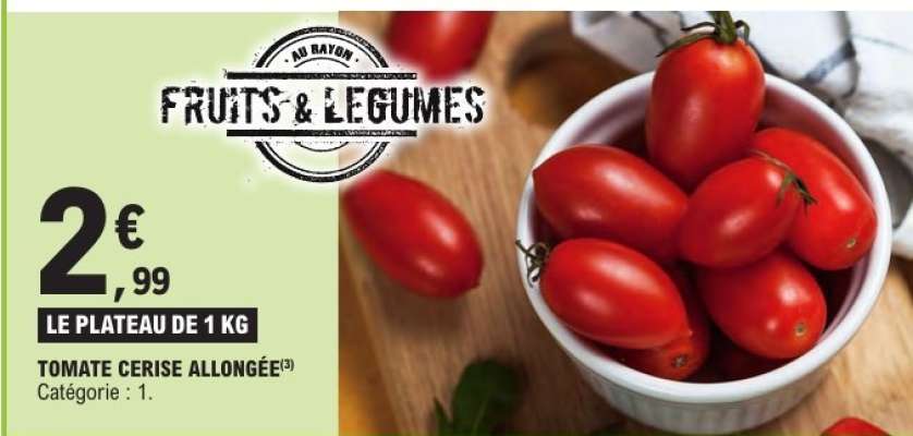 Tomate cerise allongée