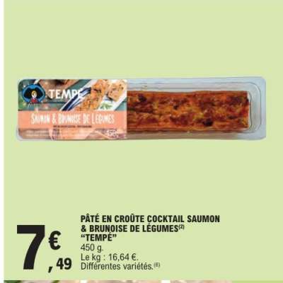 PÂTÉ EN CROÛTE COCKTAIL SAUMON & BRUNOISE DE LÉGUMES TEMPÉ