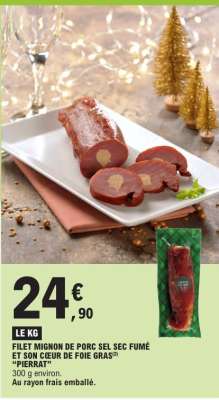 FILET MIGNON DE PORC SEL SEC FUMÉ ET SON CŒUR DE FOIE GRAS