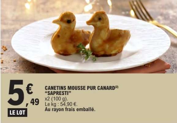 CANETINS MOUSSE PUR CANARD "SAPRESTI"