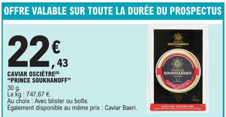 Caviar Osciètre 'Prince Soukhanoff'