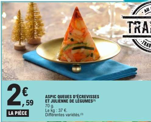 ASPIC QUEUES D'ÉCREVISSES ET JULIENNE DE LÉGUMES