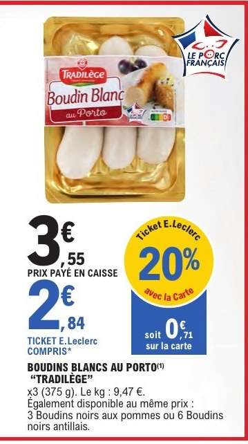 Boudins Blancs au Porto "Tradilège"