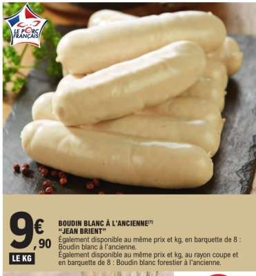 Boudin Blanc à l'Ancienne