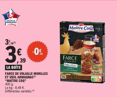 Farce de Volaille Morilles et Vieil Armagnac "Maître Coq"