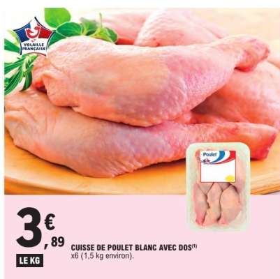 CUISSE DE POULET BLANC AVEC DOS
