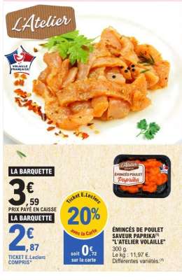 ÉMINCÉS DE POULET SAVEUR PAPRIKA