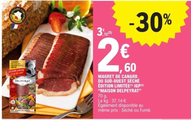 MAGRET DE CANARD DU SUD-OUEST SÉCHÉ EDITION LIMITÉE IGP 'MAISON DELPEYRAT'