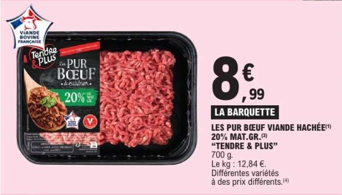 LES PUR BŒUF VIANDE HACHÉE