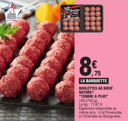 BOULETTES AU BŒUF NATURE