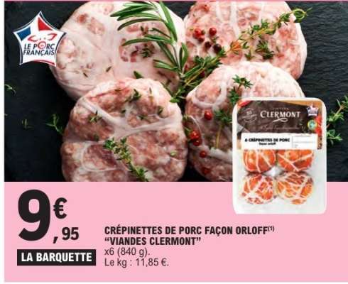 CRÉPINETTES DE PORC FAÇON ORLOFF