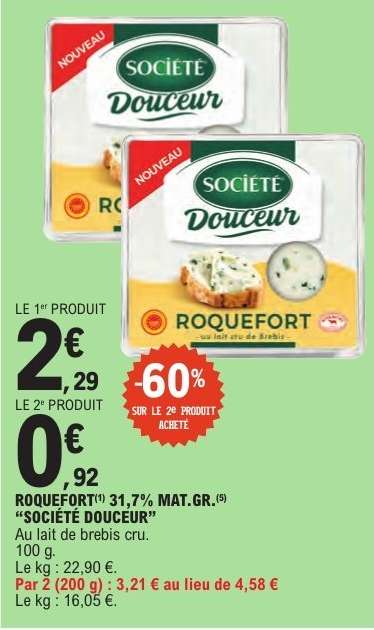 ROQUEFORT 31,7% MAT.GR. SOCIÉTÉ DOUCEUR