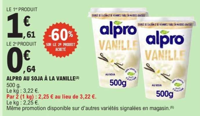 ALPRO AU SOJA À LA VANILLE