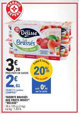 Yaourts Brassés aux Fruits Mixés 'Délisse'