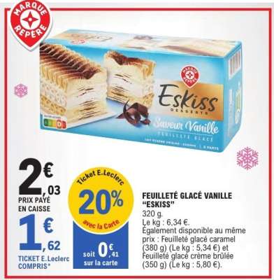 Feuilleté Glacé Vanille 'Eskiss'