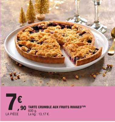 TARTE CRUMBLE AUX FRUITS ROUGES