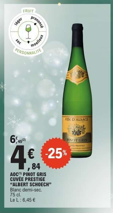 AOC(*) PINOT GRIS CUVÉE PRESTIGE "ALBERT SCHOECH"