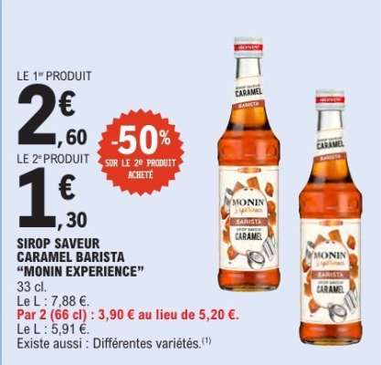 SIROP SAVEUR CARAMEL BARISTA 'MONIN EXPERIENCE'
