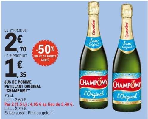 Jus de Pomme Pétillant Original "Champomy"