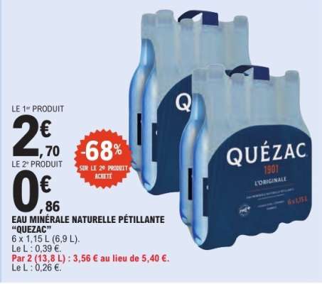 Eau Minérale Naturelle Pétillante 'Quézac'
