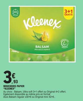 MOUCHOIRS PAPIER “KLEENEX”