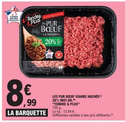 LES PUR BŒUF VIANDE HACHÉE