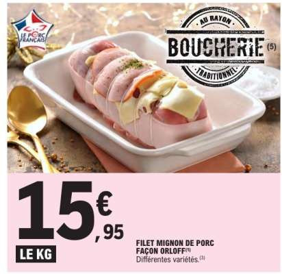 FILET MIGNON DE PORC FAÇON ORLOFF