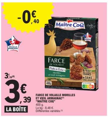 Farce de Volaille Morilles et Vieil Armagnac "Maître Coq"