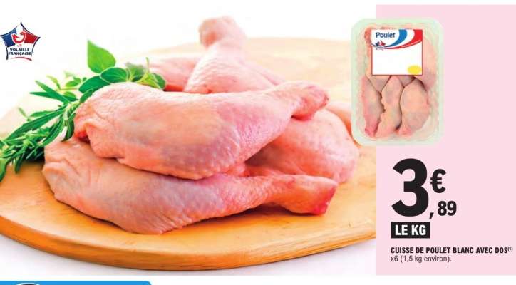 CUISSE DE POULET BLANC AVEC DOS