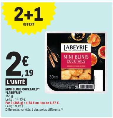 MINI BLINIS COCKTAILS “LABEYRIE”