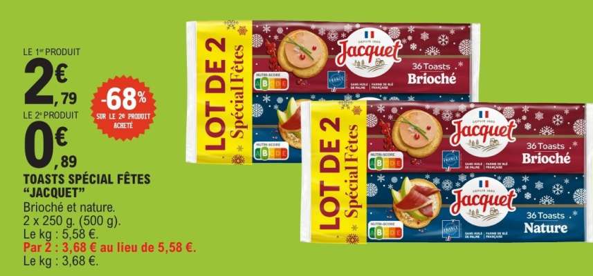 TOASTS SPÉCIAL FÊTES “JACQUET”