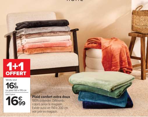 Plaid confort extra doux