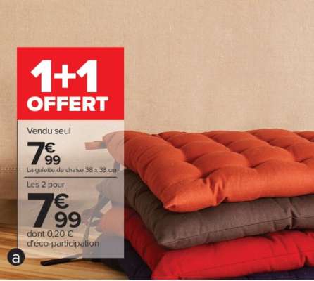 La galette de chaise 38 x 38 cm