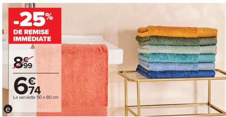 La serviette 50 x 80 cm