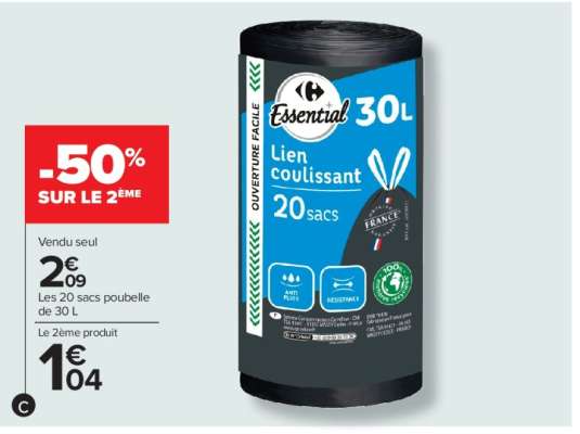 Essential 30L Lien Coulissant