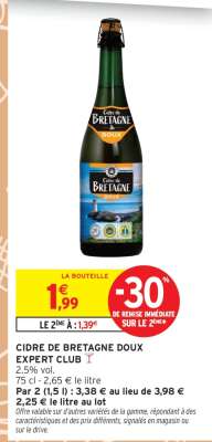 CIDRE DE BRETAGNE DOUX EXPERT CLUB