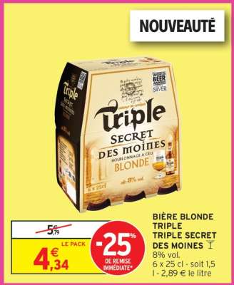 Bière Blonde Triple Secret Des Moines