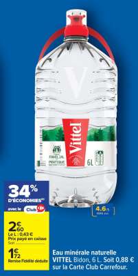 VITTEL Bidon, 6 L