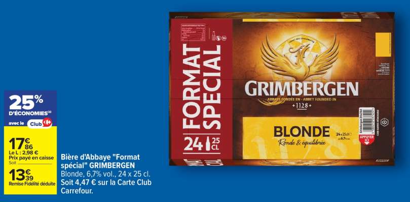 Bière d'Abbaye 'Format Spécial' GRIMBERGEN