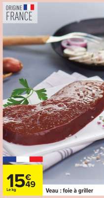 Veau : foie à griller