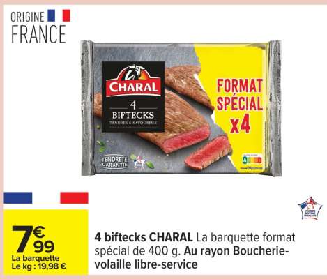 4 Biftecks CHARAL