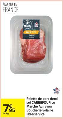 Palette de porc demi sel