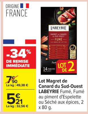 Lot Magret de Canard du Sud-Ouest LABEYRIE