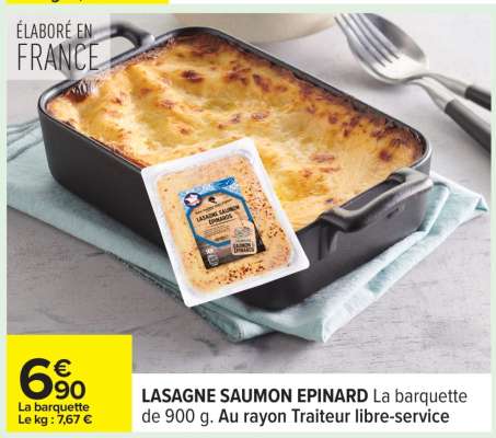 Lasagne saumon épinard