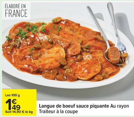 LANGUE DE BOEUF SAUCE PIQUANTE